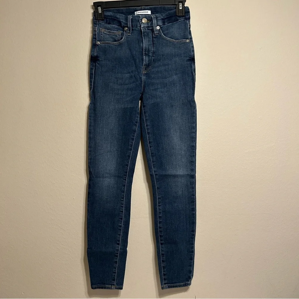 Good American Good Legs Womens‎ High Rise Skinny Jeans Dark Blue Size 0/25